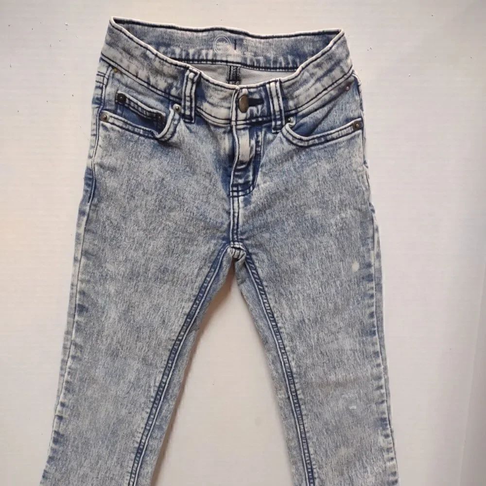 👍 Wonder Nation Size 5 Acid Washed Jeans. K1